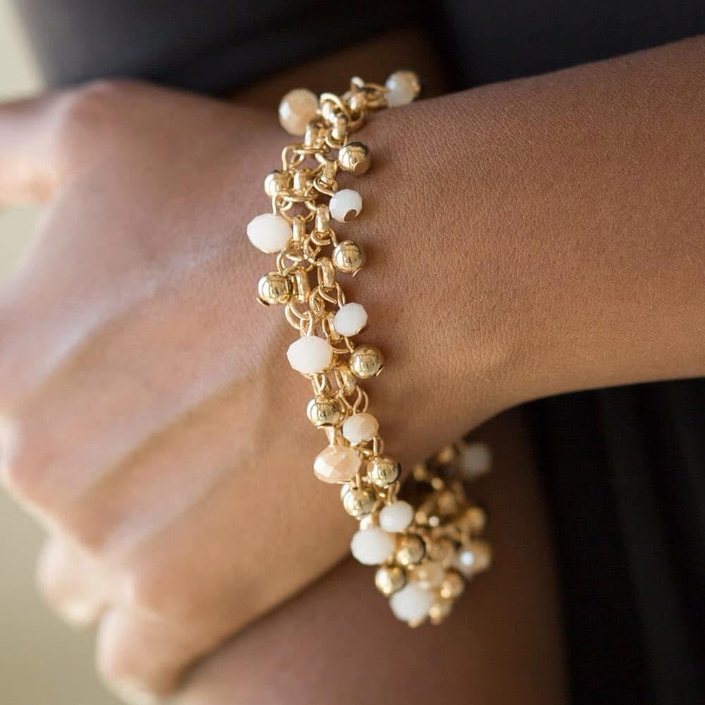 Beaded gold bracelet